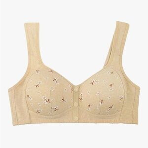 Daisy Front Closure Beige Women's Bra